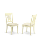 East West Furniture HLPL5-BMK-C 5 Piece Modern Dining Table Set Includes a Round Wooden Table with Pedestal and 4 Linen Fabric Kitchen Dining Chairs, 42x42 Inch, Buttermilk & Cherry