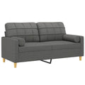 vidaXL 3-Seater Sofa in Light Gray Fabric with Throw Pillows - Modern Design Living Room Furniture with Robust Metal Frame for Comfort and Stability?