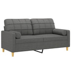 vidaXL 3-Seater Sofa in Light Gray Fabric with Throw Pillows - Modern Design Living Room Furniture with Robust Metal Frame for Comfort and Stability?