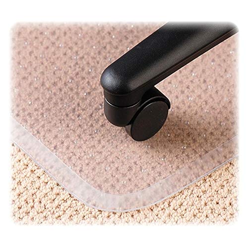 Deflecto Rollamat Frequent Use Chair Mat, Med Pile Carpet, Flat, 45 X 53, Wide Lipped, Clear