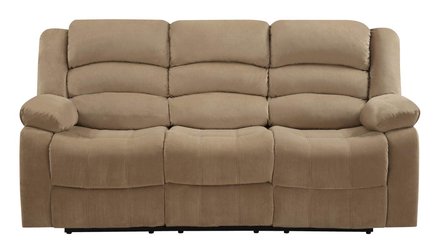 HomeRoots 40&quot; Contemporary Beige Fabric Sofa