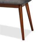 Baxton Studio Flora II Dark Gray and Oak Dining Bench