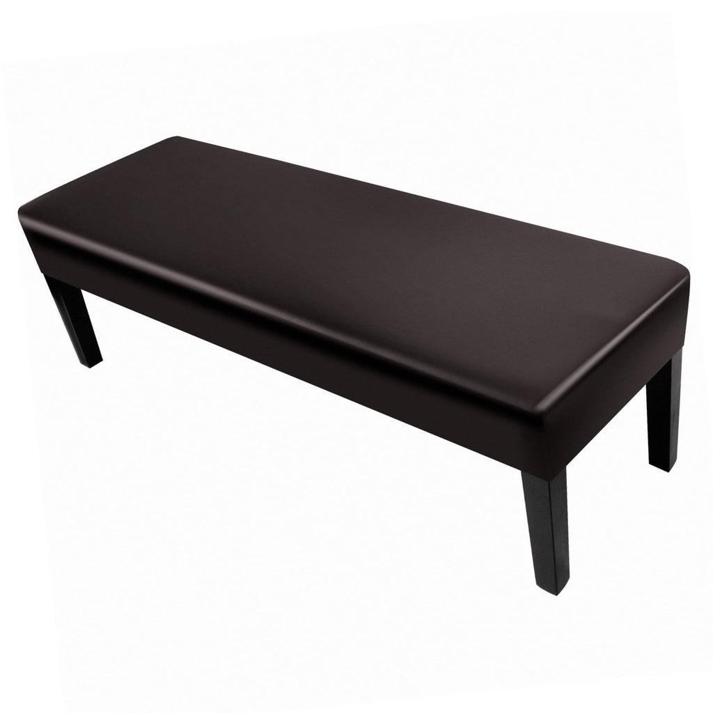 SearchI Waterproof PU Dining Bench Cover, Stretch Washable Upholstered Bench Slipcover, PU Bench Seat Protector, Rectangle Bench