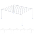 Set of 6 Kitchen Cabinet Storage Shelf Rack - (13.1 x 10.2 Inch) /Plastic Feet - Steel Metal - Rust Resistant Finish - Cups, Dis