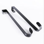 Gircss 10' Wreath Hanger For Front Door, Wreath Metal Hook For Front Door Christmas Decoration, Over The Door Hooks Black