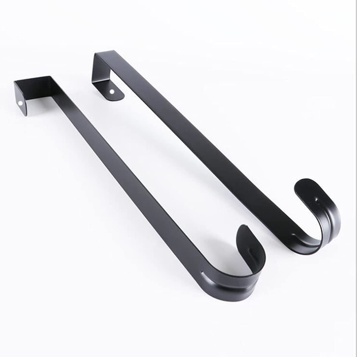 Gircss 10' Wreath Hanger For Front Door, Wreath Metal Hook For Front Door Christmas Decoration, Over The Door Hooks Black