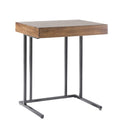 Madison Park Wynn Accent Wood with Metal Frame Snack Modern Home Office Laptop Stand with Drawer Bed Side Table Sofa For Living 