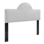 Modway Dawn Performance Velvet Headboard, King/Ca King, Light Gray