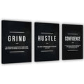 Yetaryy Motivational Poster Inspirational Wall Art 3 Pieces Canvas Painting Lion Artwork for Living Room Office Modern Home Deco