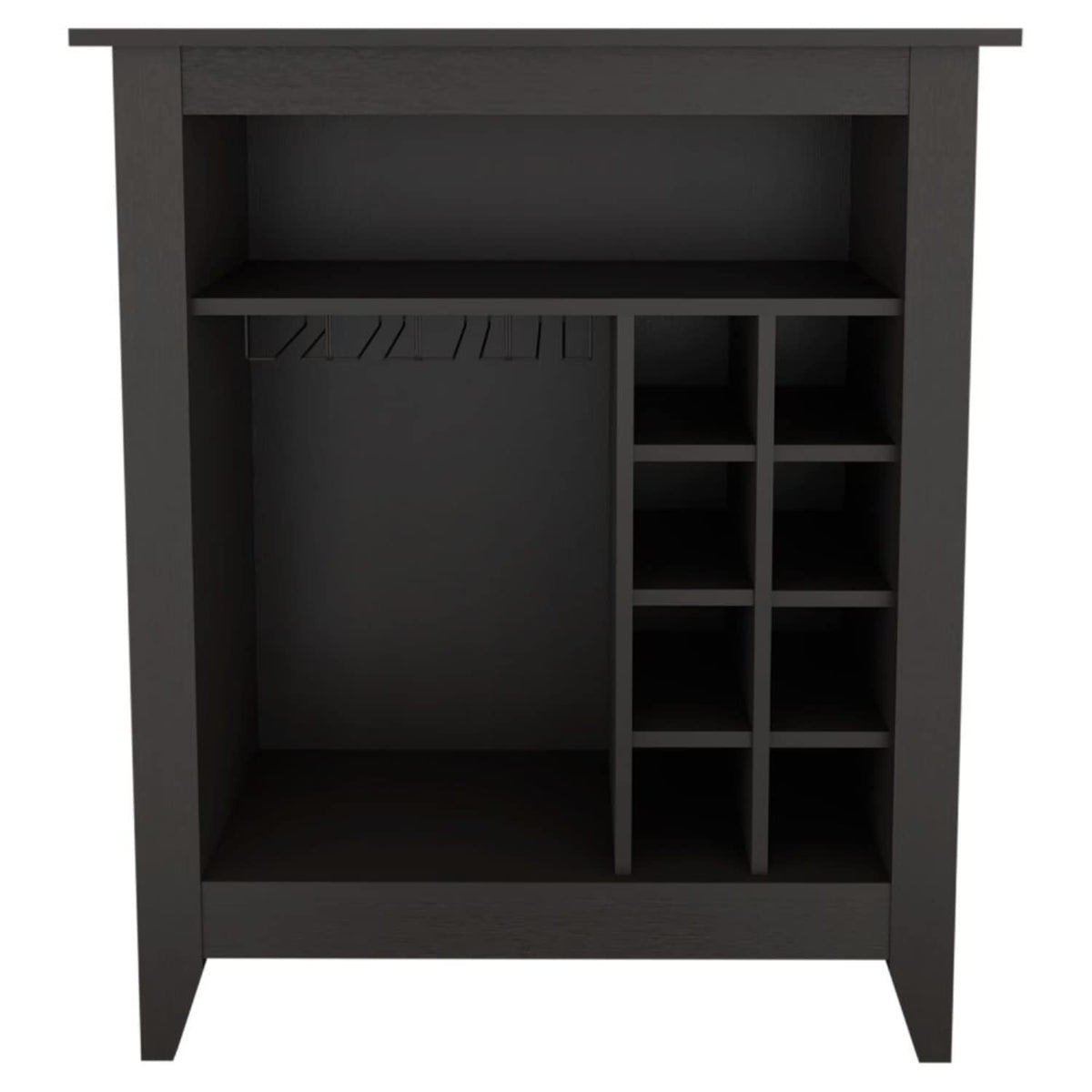 Mojito Bar Cabinet, 1 Open Drawer, 1 Open Shelf, Black