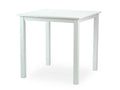 Dining Square Kitchen Table Contemporary Design Solid Wooden in White Finish