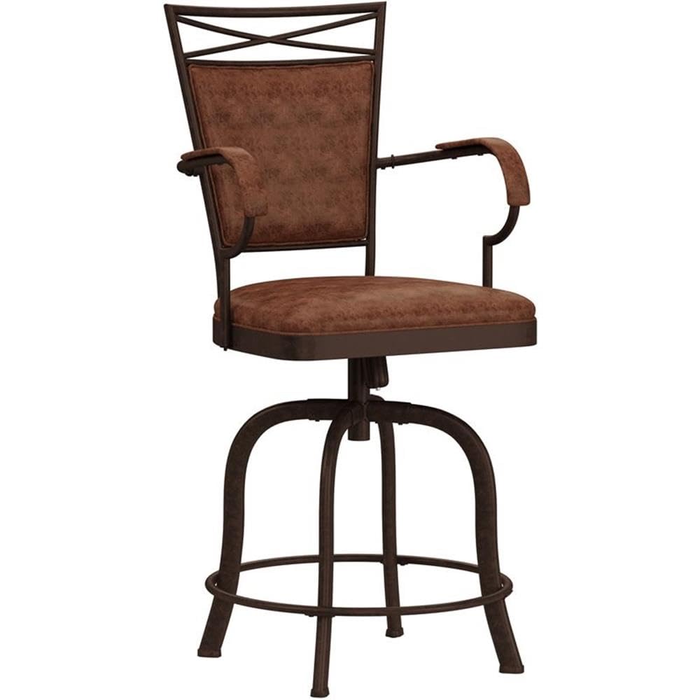 Hillsdale Bridgetown Swivel Tilt Counter Stool, Aged Bronze Finish
