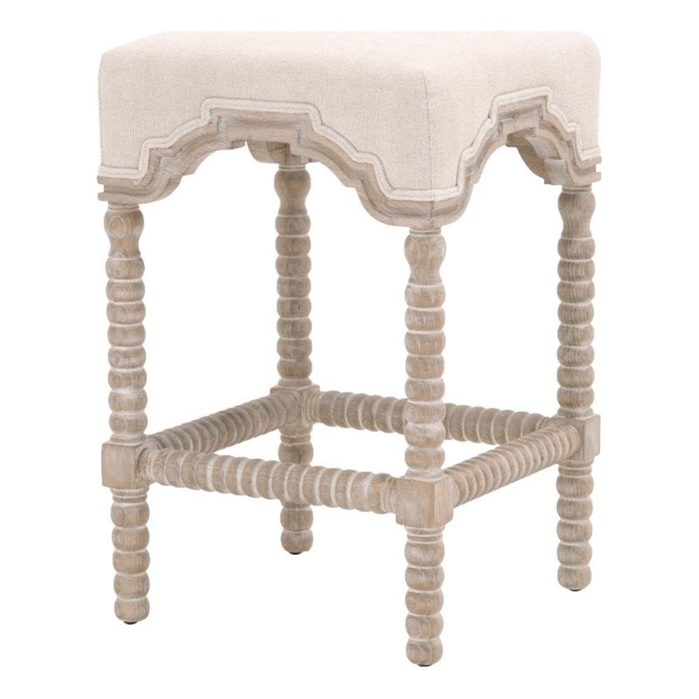 Star International Furniture Essentials Rue 27&quot; Fabric Counter Stool in Beige