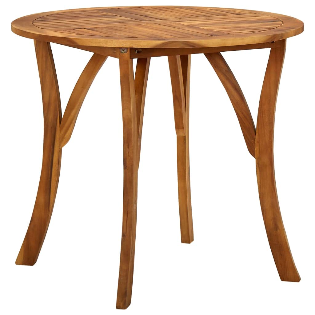 Patio Table Ø33.5&quot; Solid Acacia Wood