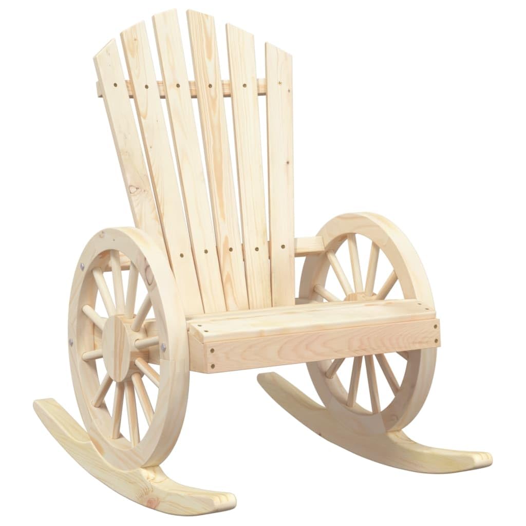 vidaXL Adirondack Rocking Chairs Set of 2 Solid Spruce Wood