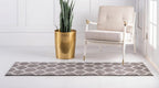 Unique Loom Trellis Frieze Collection Area Rug - Rounded (2' X 8' 8'' Runner, Dark Gray/ Ivory)