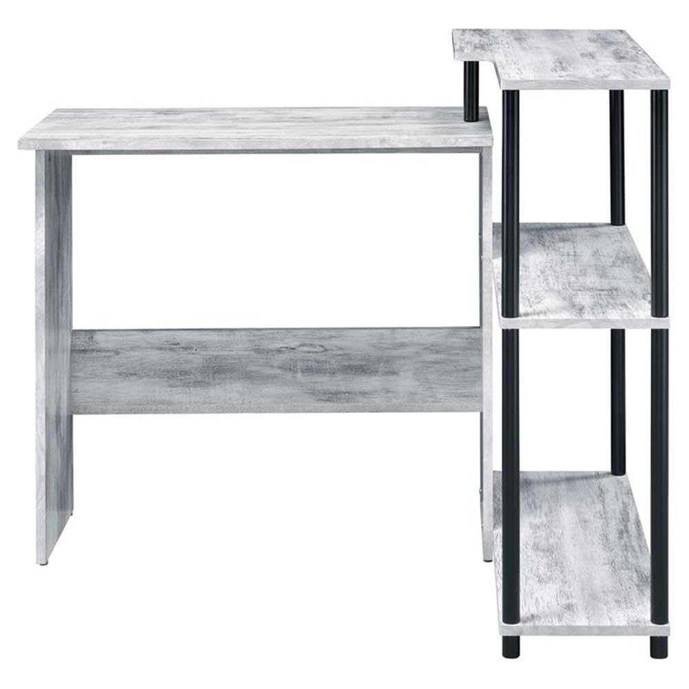 Acme Ievi Wooden Top Writing Desk with Bookcase - Thumbnail 2