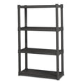 Sterilite 4 Shelf Unit, Heavy Duty and Easy to Assemble Plastic Storage Unit, Organize Bins in the Garage, Basement, Attic, Mudr