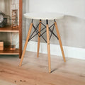 Bhumika Overseas Modern Eames Style Study Round Wooden Coffee Table For Home Furniture, Dining Room, Cafeteria Room, Restaurents