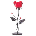 Gifts & Decor Home Locomotion 10013920 Romantic Rose Votive Holder, 5 x 4.12 x 12.5, Red and Black