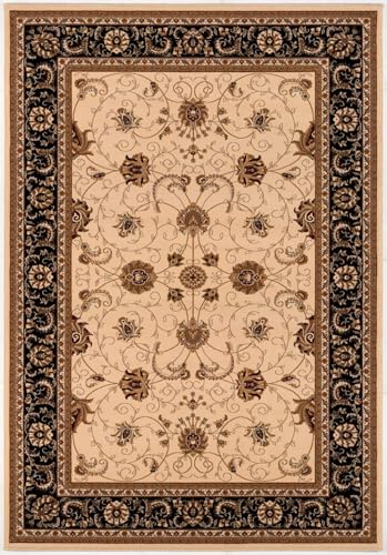 HomeRoots 528837 10 x 13 in. Oriental Non Skid Area Rug Black & Tan