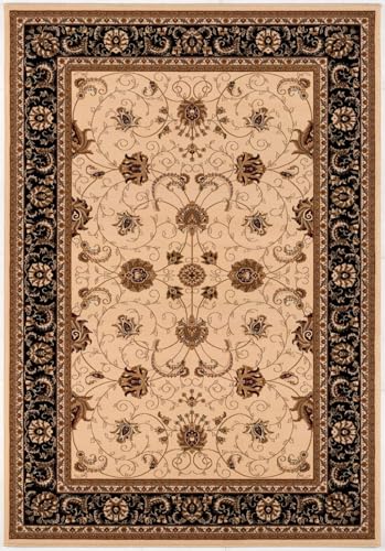HomeRoots 528837 10 x 13 in. Oriental Non Skid Area Rug Black & Tan
