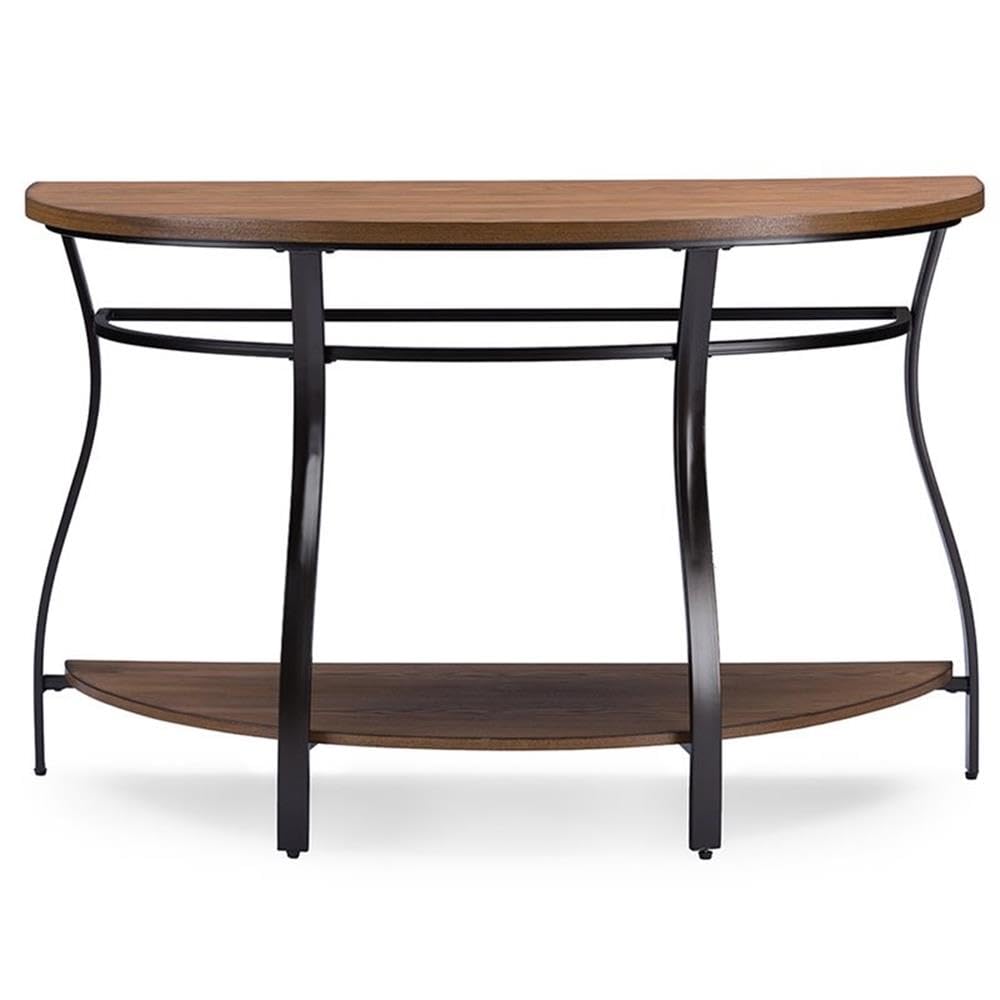 Baxton Studio Newcastle Wood and Metal Console Table