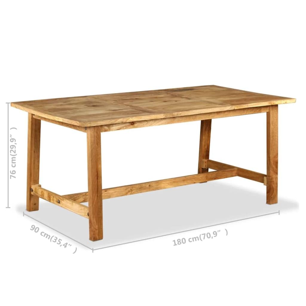 vidaXL Dining Table Solid Mango Wood 70.9&quot;