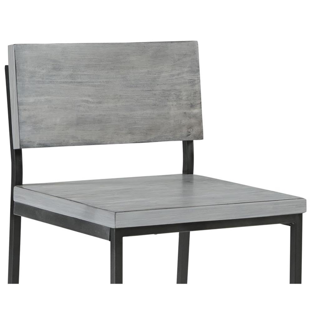 Progressive Furniture Sawyer Wood/Metal Counter Stool, Gray/Gunmetal