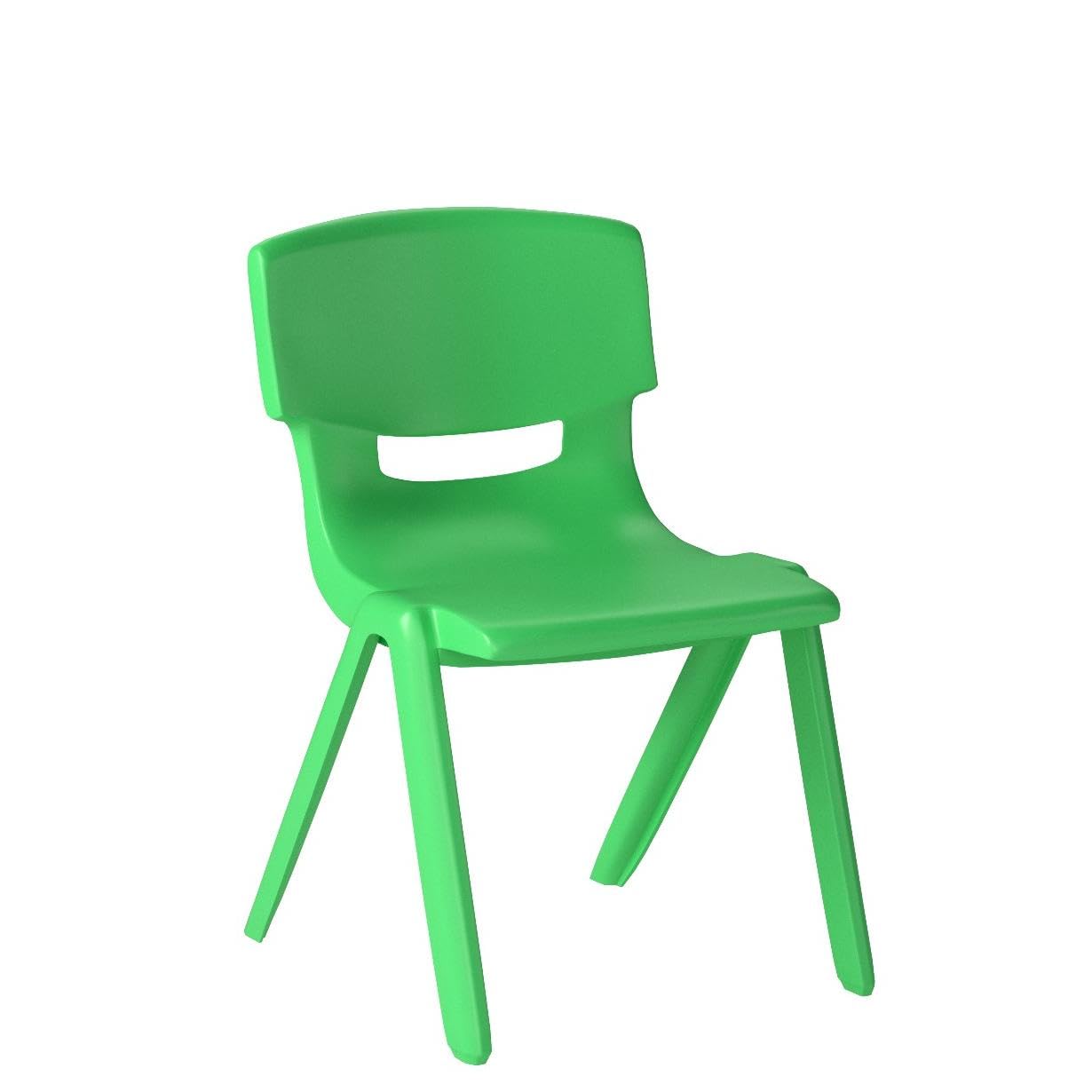 Flash Furniture Whitney 2 Pack Green Plastic Stackable School Chair with 10.5'' Seat Height