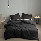 Houseri Black California King Comforter Set All Black Bedding Cal King Comforter Set Solid Black Cali King Comforter Simple Styl