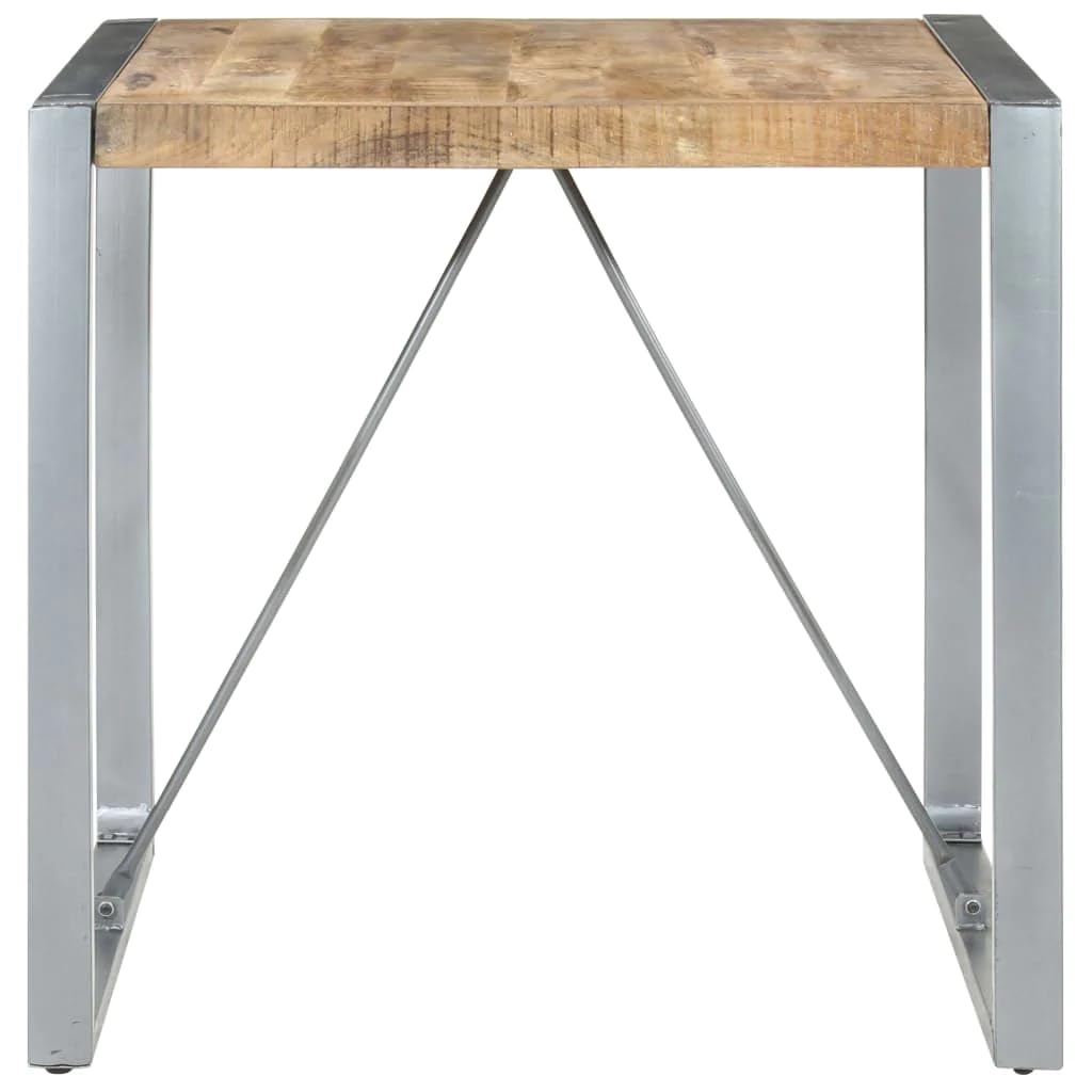 vidaXL Dining Table 31.5&quot;x31.5&quot;x29.5&quot; Rough Mango Wood