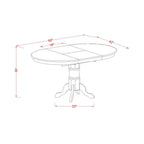 East West Furniture AVT-OAK-TP Avon Modern Kitchen Table - an Oval Dining Table Top with Butterfly Leaf & Pedestal Base, 42x60 Inch, Oak