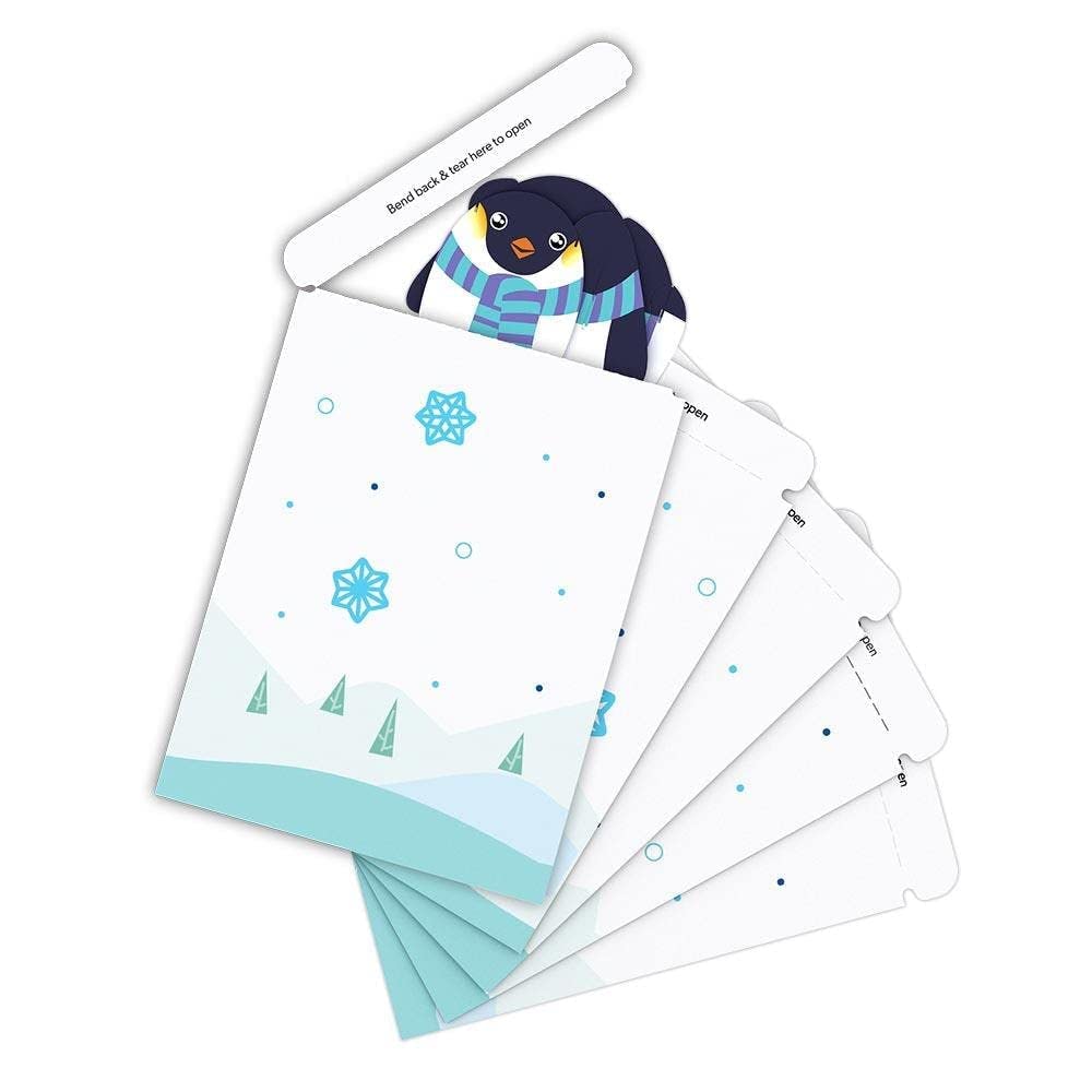 Lovepop Christmas Pop-Up Advent Calendar For Kids - 3D Greeting Cards For Son, Daughter, Niece, Nephew - Pancake The Penguin'S C