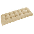 Downluxe Outdoor Bench Cushion For Patio Furniture, Waterproof Tufted Overstuffed Porch Swing Cushions, Thick Outdoor Loveseat C