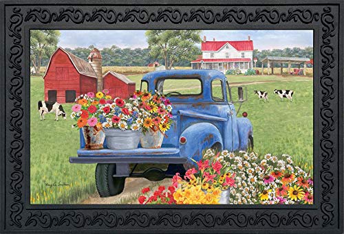 Briarwood Lane Day On The Farm Spring Doormat Pick-Up Truck Indoor Outdoor 30' X 18'