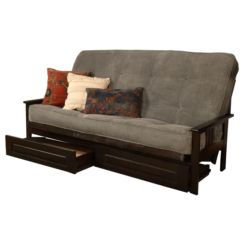 Kodiak Furniture Foam Queen-Size Futon Mattress w/Thunder Gray Fabric Cover