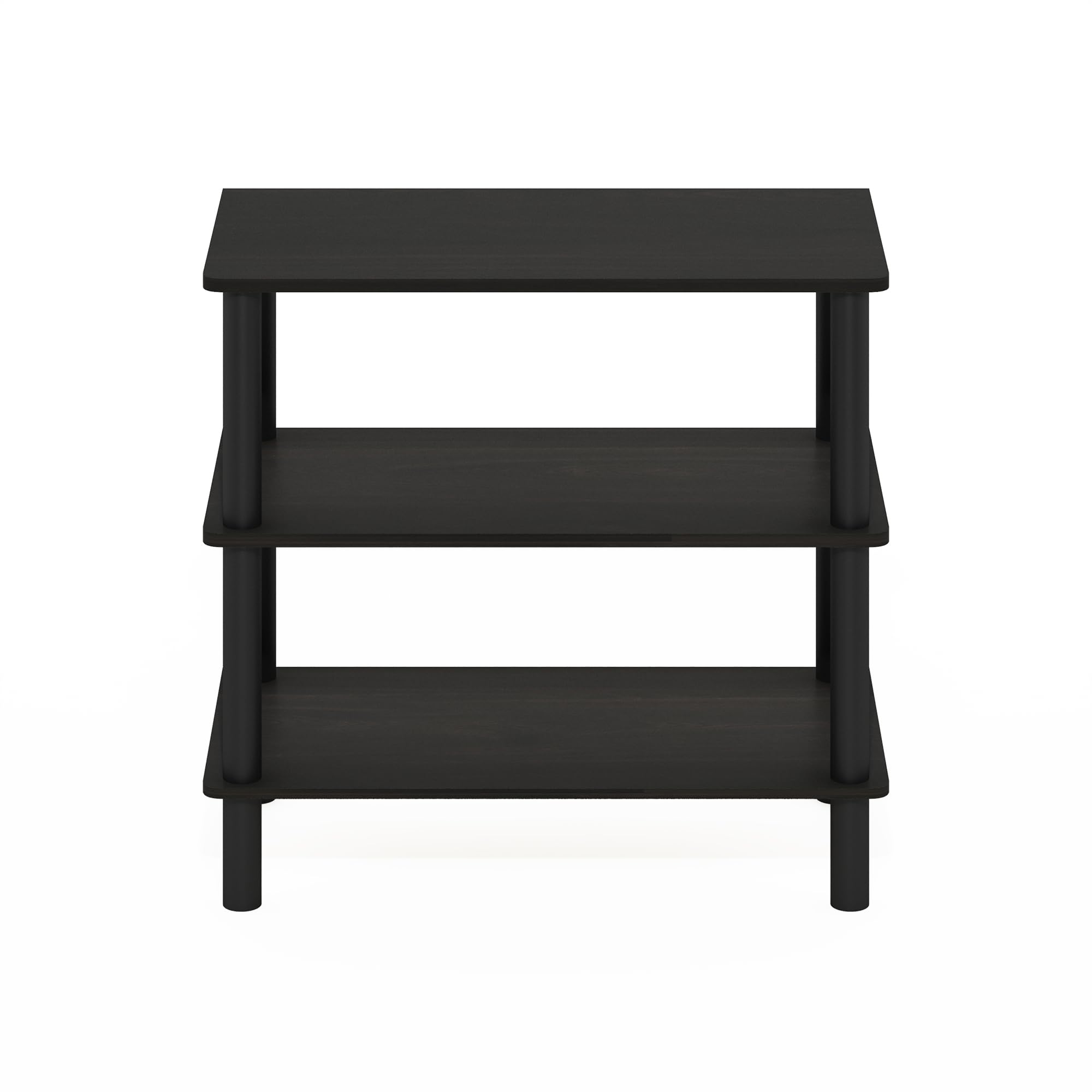 Furinno Turn-N-Tube 23-Inch 3-Tier Freestanding Shoe Rack Storage Organizer, Espresso/Black