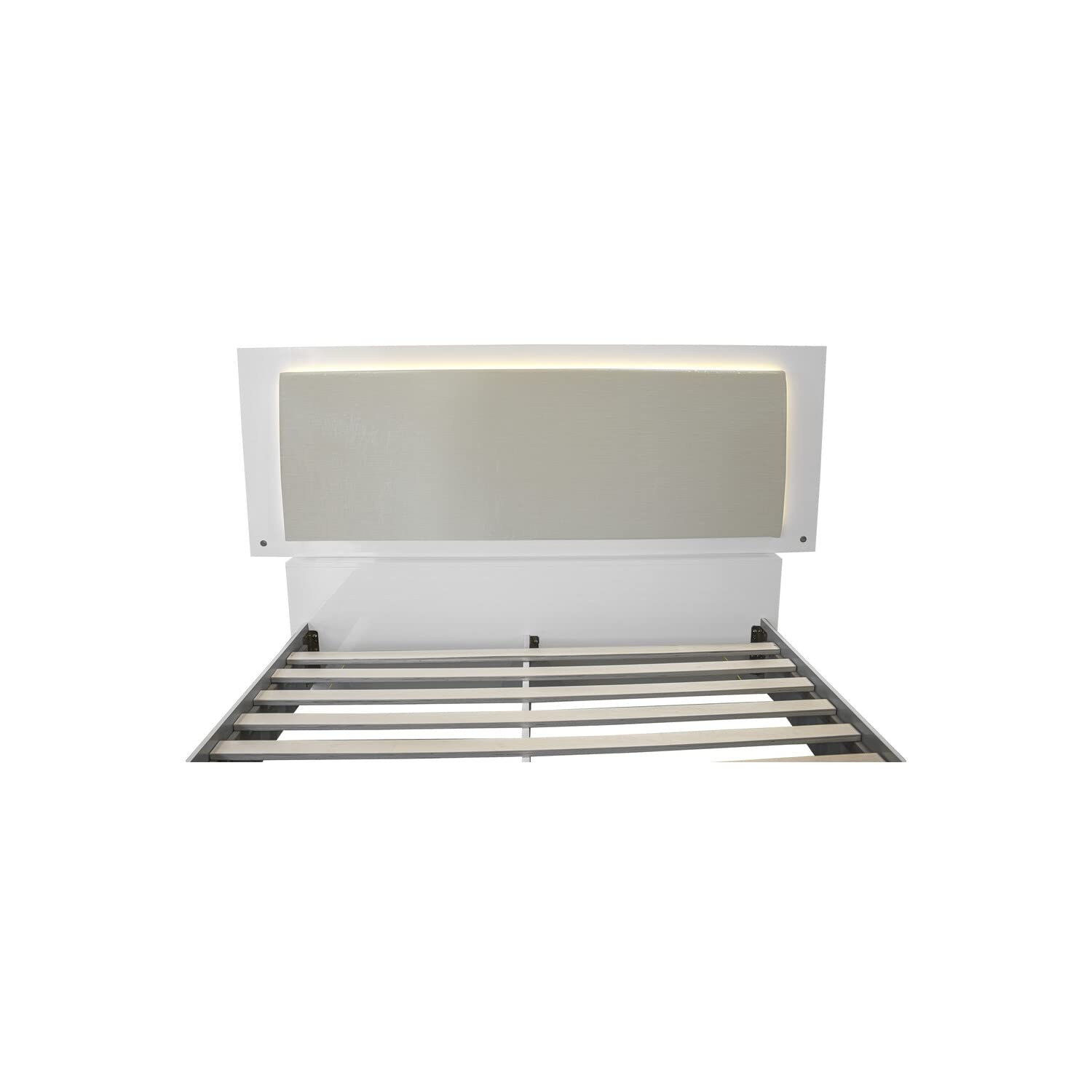 Best Master Athens 5-Piece Queen Platform Bedroom Set In White Lacquer