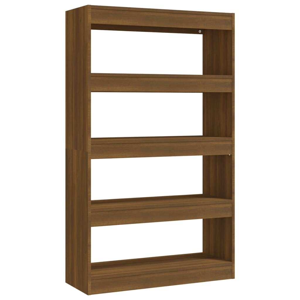 vidaXL Book Cabinet/Room Divider Brown Oak 31.5&quot;x11.8&quot;x53.1&quot; Chipboard