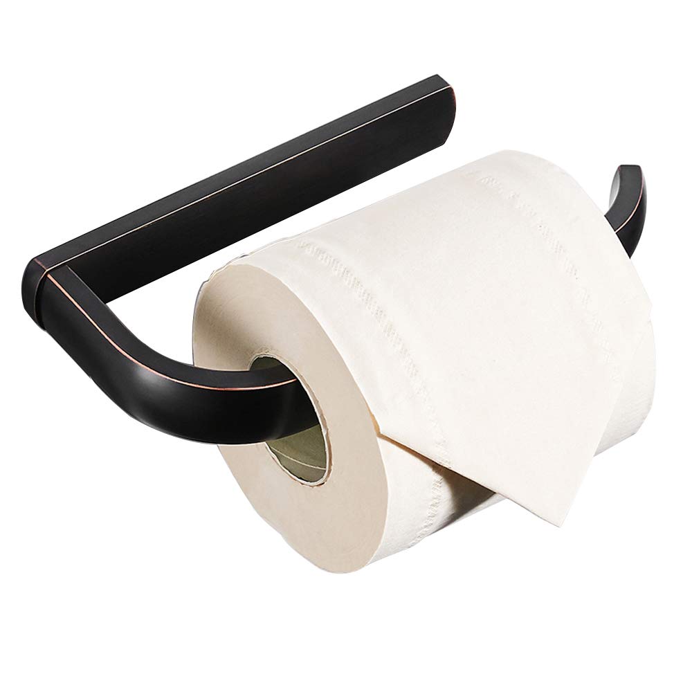 BESy Brass Toilet Tissue Paper Holder Oil Rubbed Bronze Bathroom Accessories Wall Mounted, Rust Protection