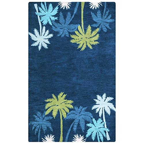 Rizzy Home Cedar Key 8' X 10' Coastal Navy/Gray/Rust/Blue Hand-Tufted Area Rug