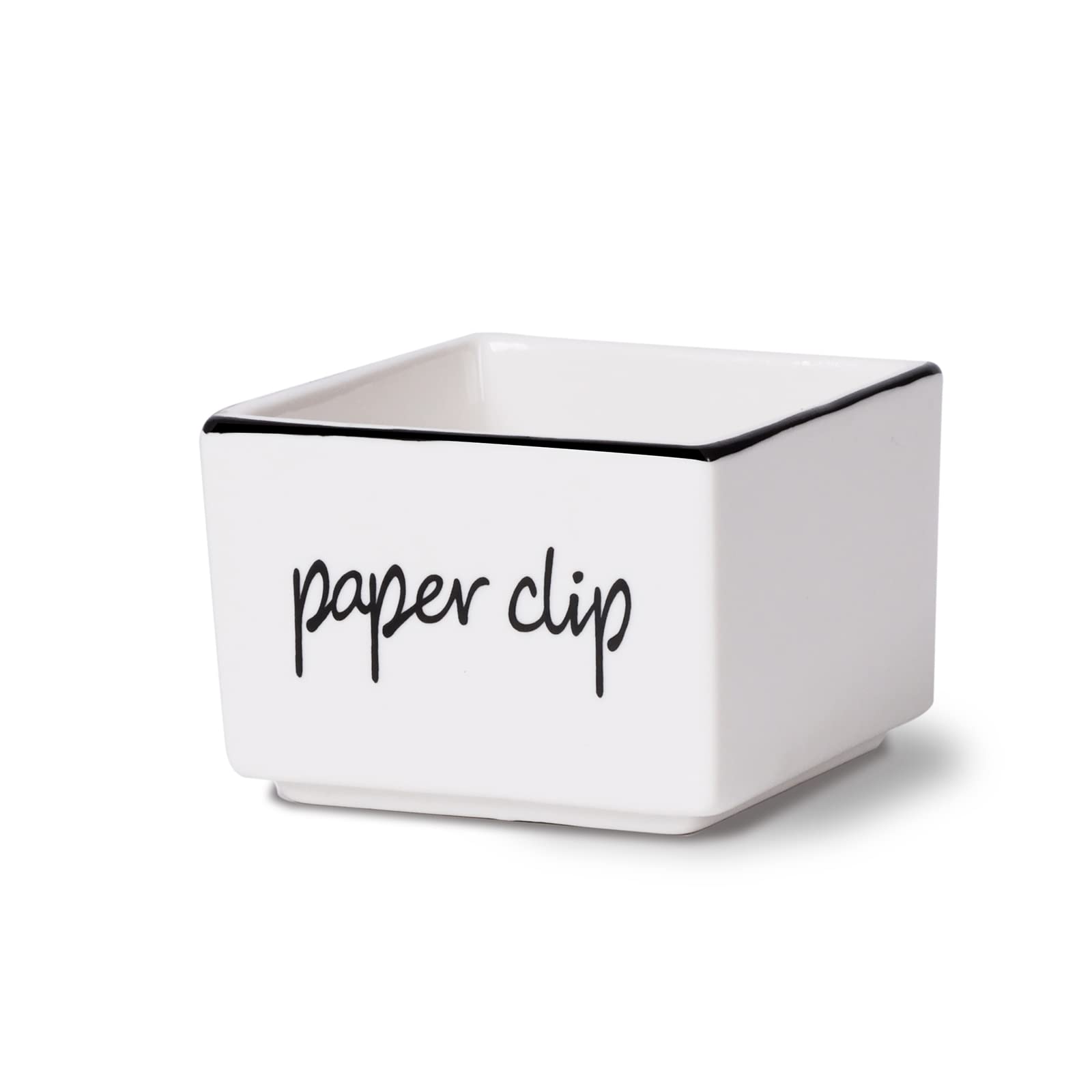 Ontube Farmhouse Paper Clip Holders Dispenser Organizer For Desk 3 Inch White