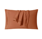 Clara Clark Bed Sheets, Premier 1800 Series 4 Piece Bed Sheet Set, Deep Pocket, Wrinkle, Fade, Stain Resistant, Luxury Soft Bedding Sheets & Pillowcases, King, Burnt Sienna