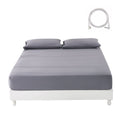 Grounding Sheet King, Organic Cotton + Silver Fiber, Fitted Bottom Sheets With 180 Inch Grounding Wire, Earthing Mat For Better