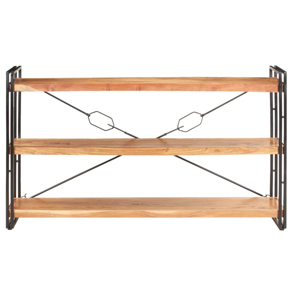 Furniking 3-Tier Bookcase 55.1&quot;x11.8&quot;x31.5&quot; Solid Acacia Wood