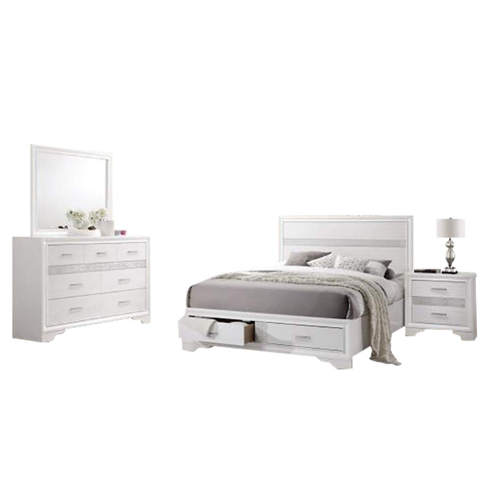 Coaster Miranda Queen Bed 4-Piece Set, White