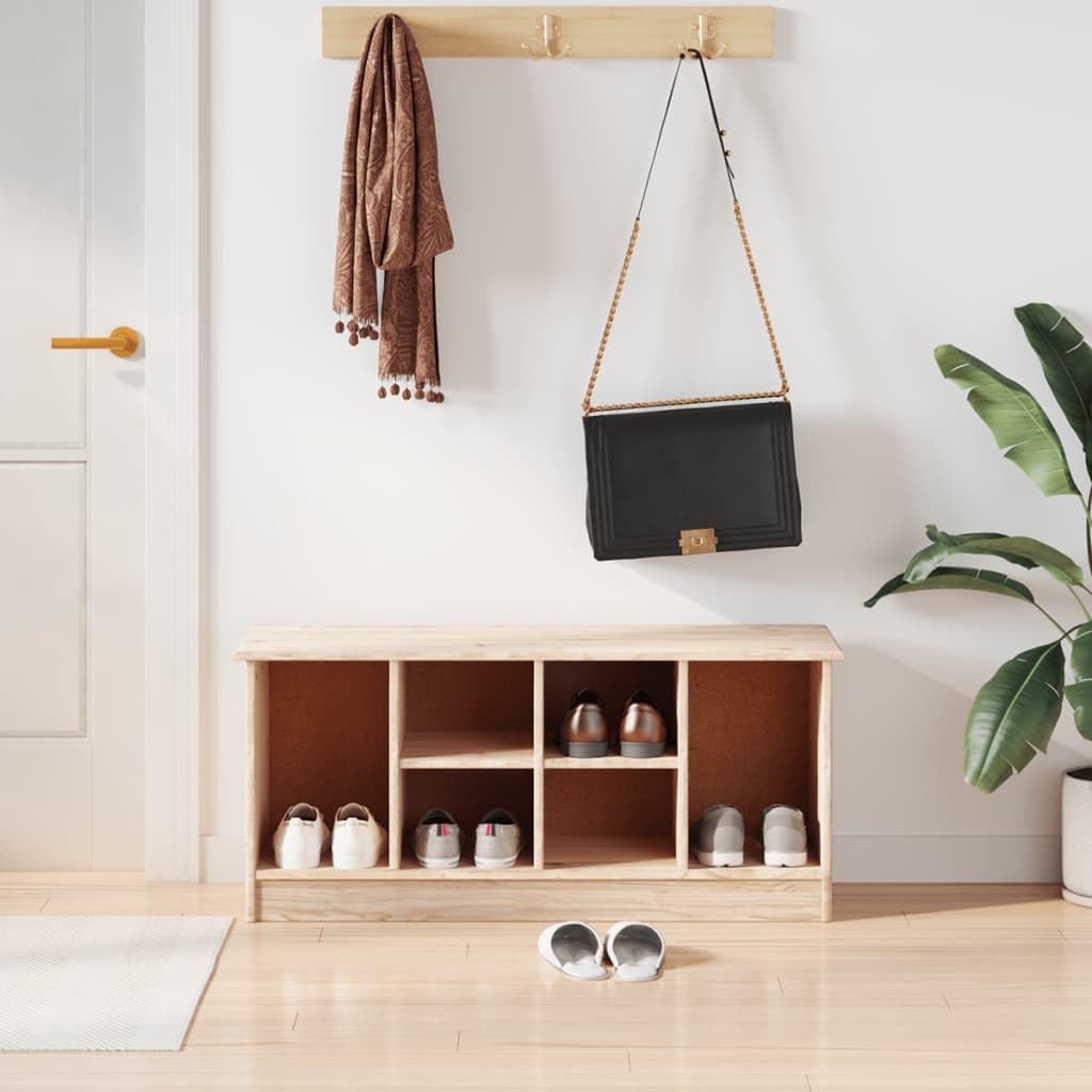 vidaXL Solid Wood Shoe Storage Bench ALTA - Thumbnail 2