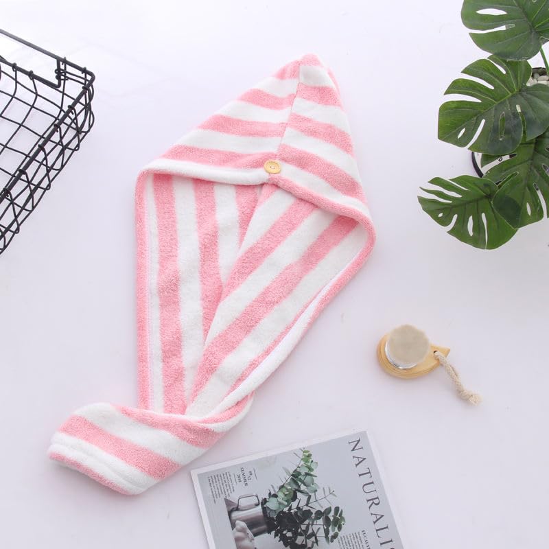 Outlay Home Hair Towel Quick Drying Microfiber 500 GSM Bath Towel Hair Dry Cap Quickly Dry Hair Turban for Kids and Women (Mult