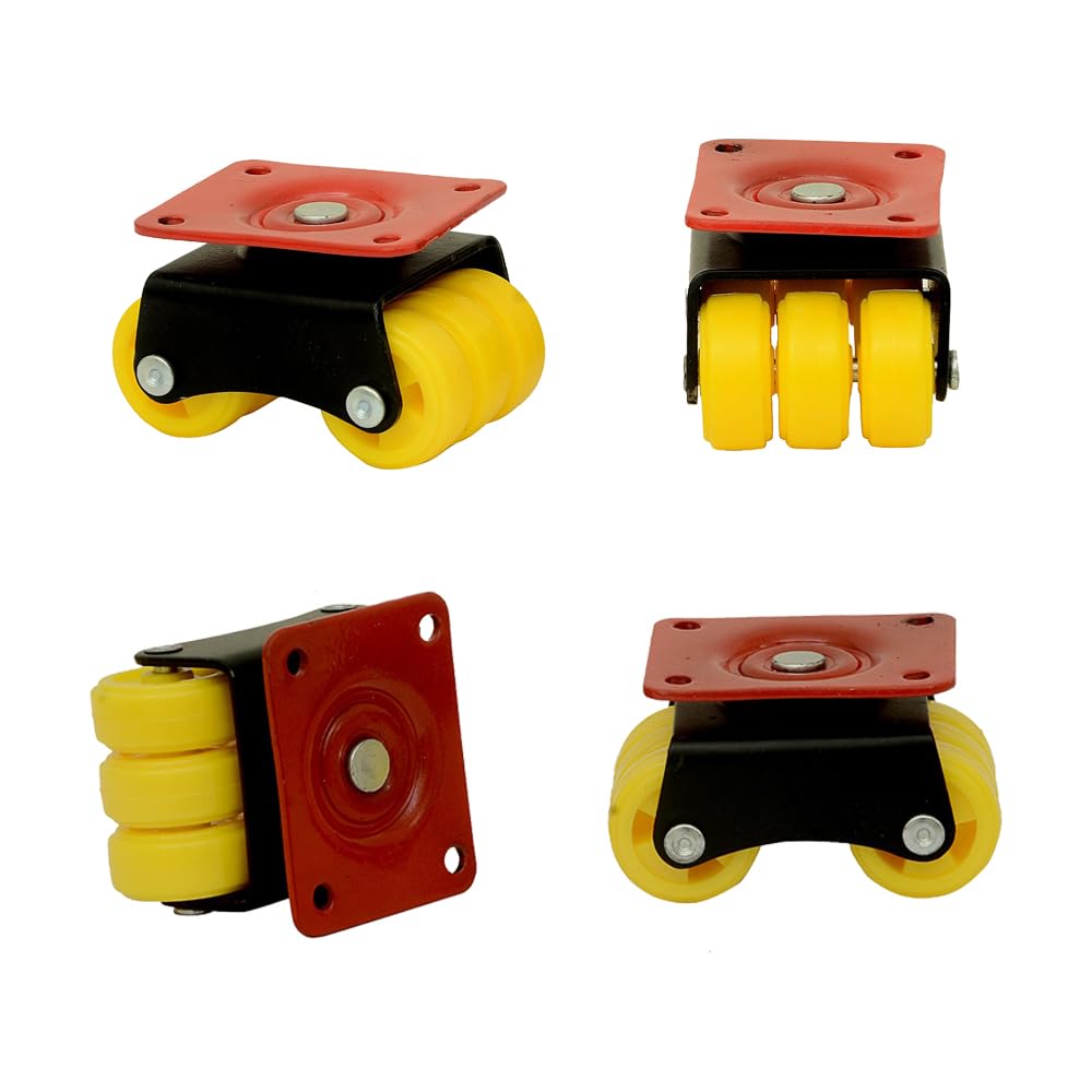 NB Crafted 360 Degree Moving Heavy Duty Caster Wheels for Furniture Sofa, Bed, Counter, Almira, coffee Table Moving Weight Capac
